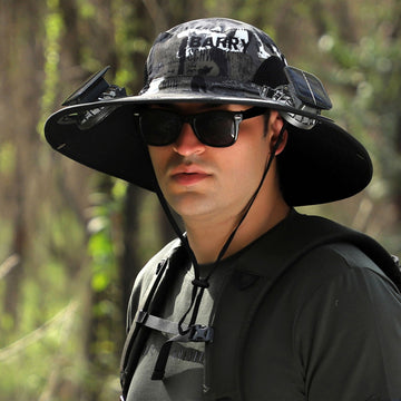 Men Sunshade Hat With USB Rechargeable Fan