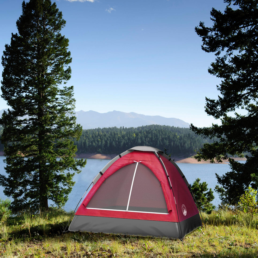 2 Person Camping Tent with Rain Fly and Carrying Bag