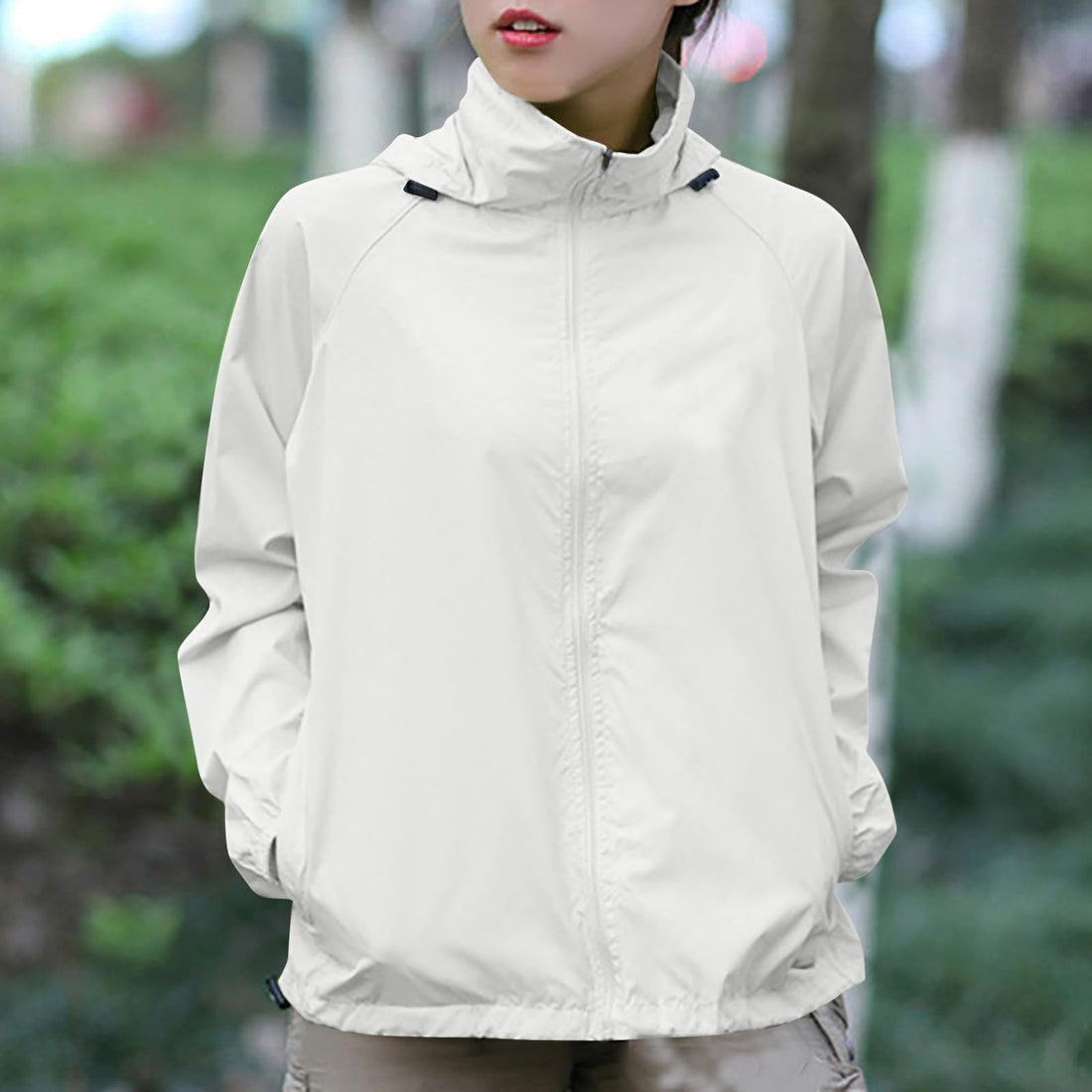 Women's Waterproof & Windproof Lightweight Hooded Jacket