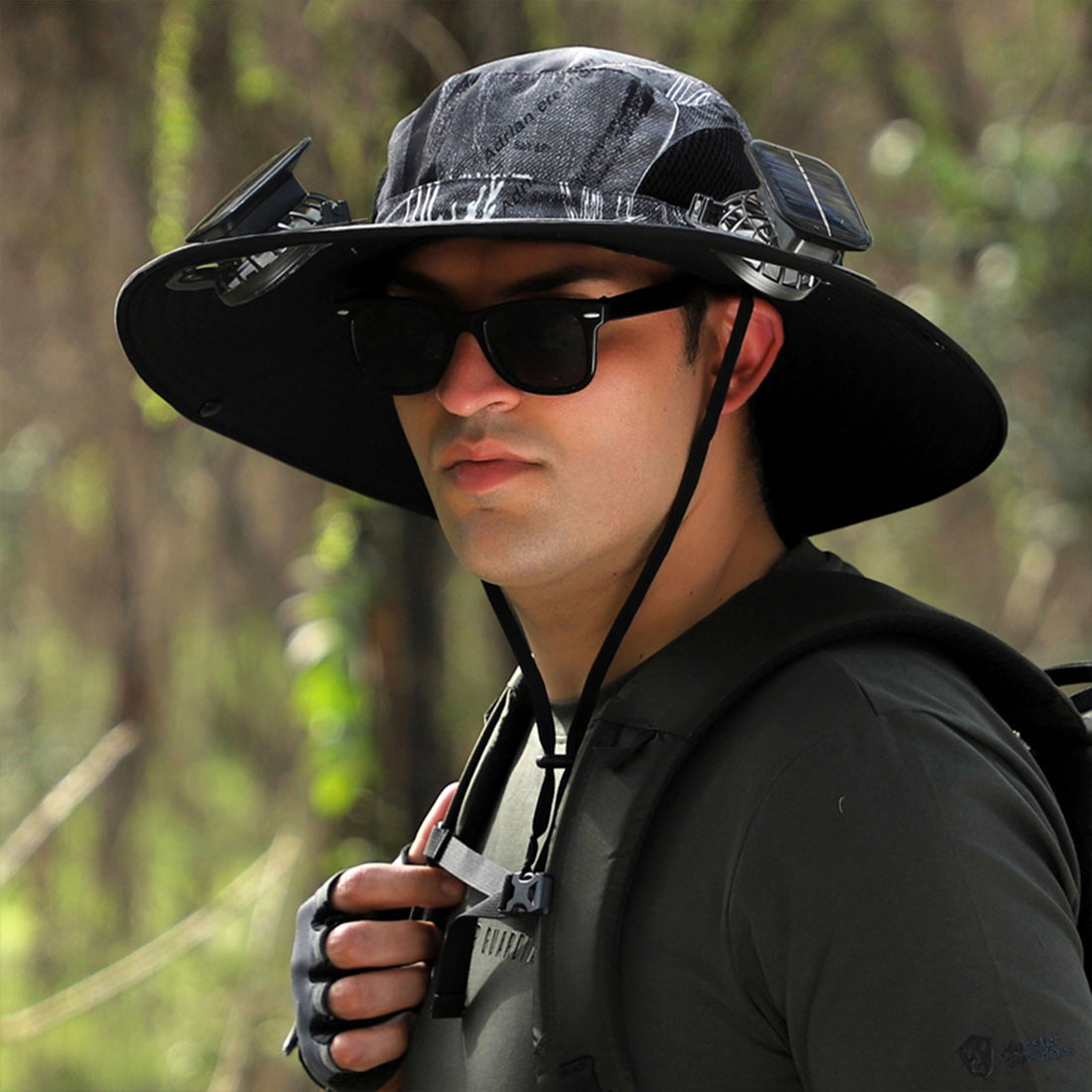 Men Sunshade Hat With USB Rechargeable Fan